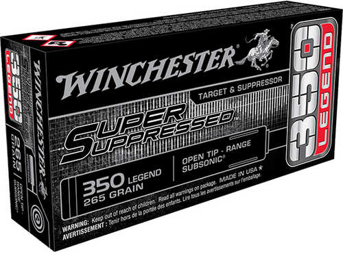 Winchester Super Suppressed 350 Legend 225 gr Open Tip Range 20 Rounds
